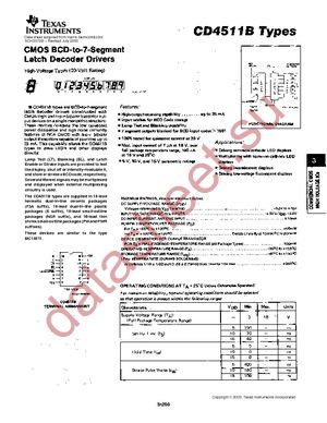 CD4511BNSR datasheet  